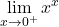 \displaystyle \lim_{x \to 0^+} x^x