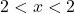 −2<x<2