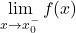 \[\lim_{x \to x_0^-} f(x)\]
