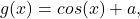 g(x)=cos(x)+a,
