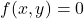 f(x, y) = 0